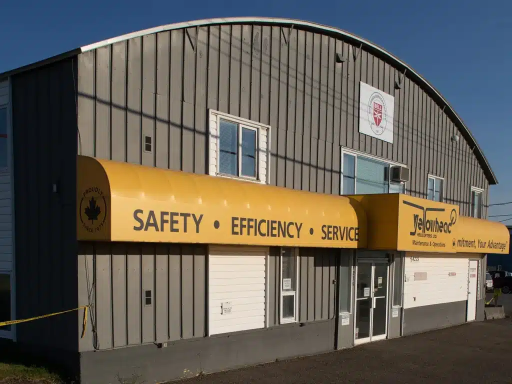 Photo of the front entrance of Prince George airport helicopter base