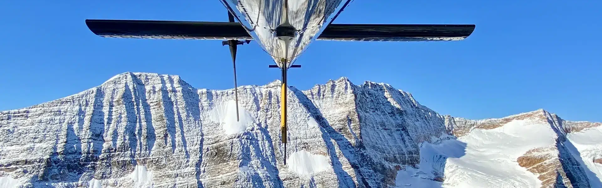 Jasper helicopter service view of Rocky Mountains