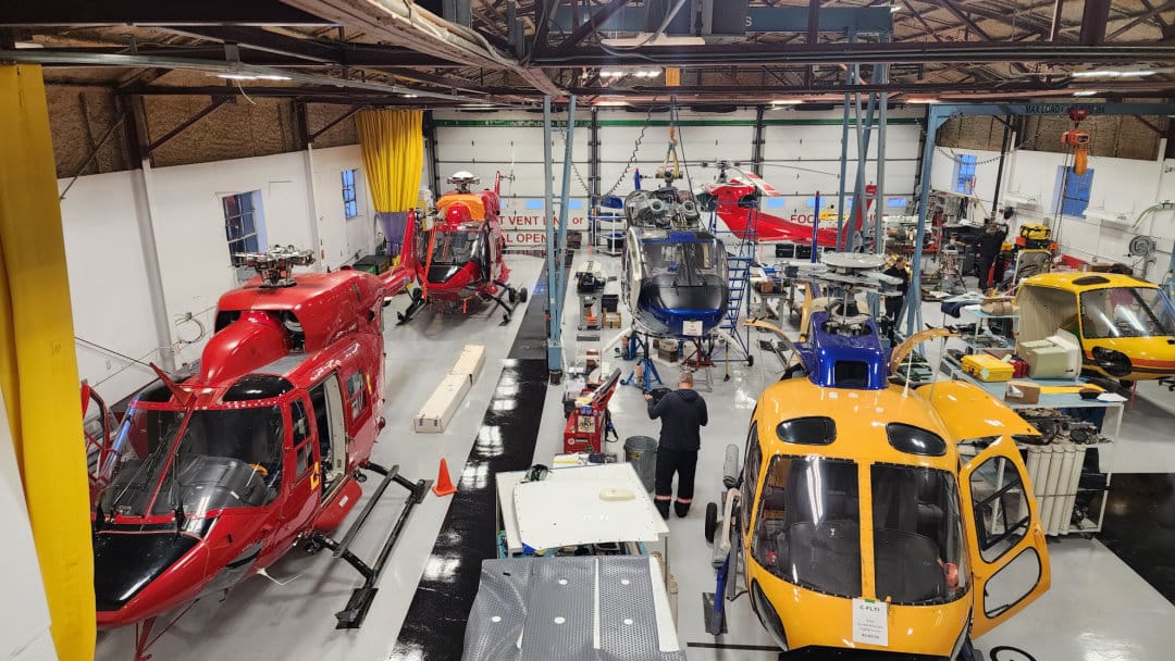 YHL helicopter maintenance services at the Prince George airport YXS