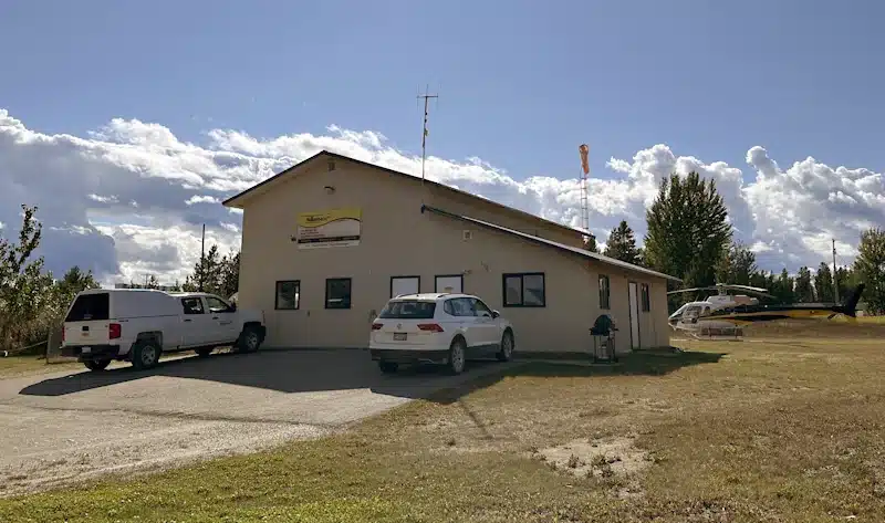 Photo of the entrance to Mackenzie base helicopter hangar