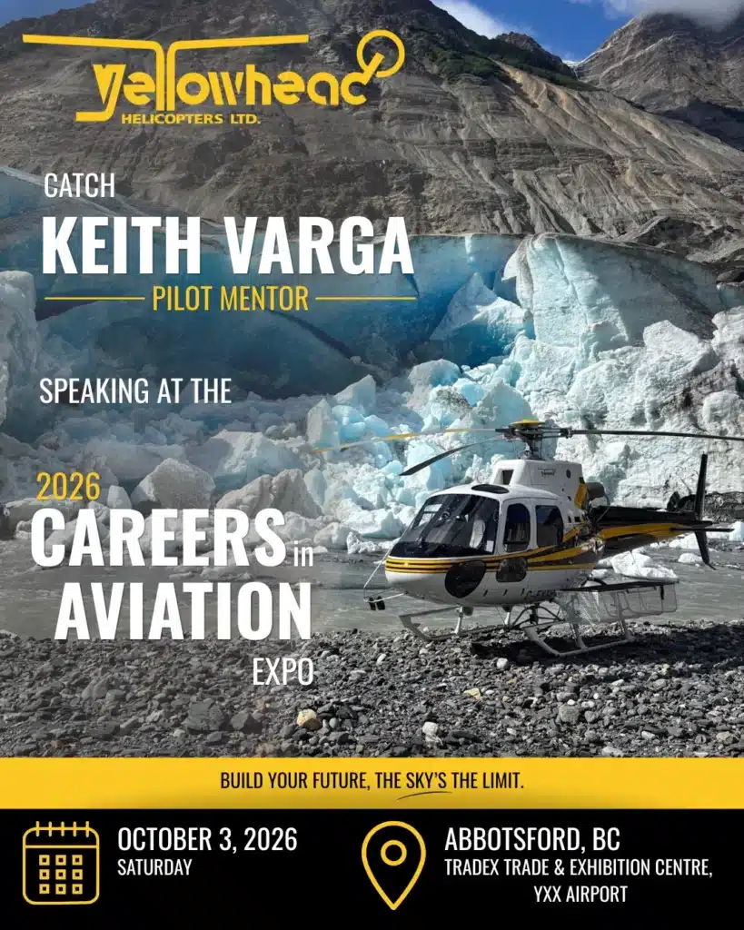 Keith Varga speaking at the 2026 Careers in Aviation Expo, Abbotsford BC
