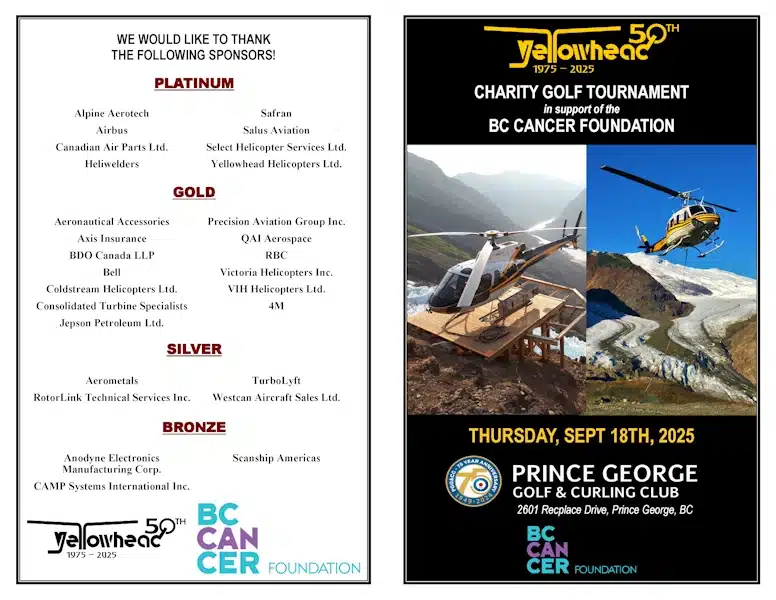2025 Charity golf tournament brochure of sponsors