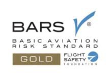 Basic Aviation Risk Standard Gold awarded for approved safety protocols