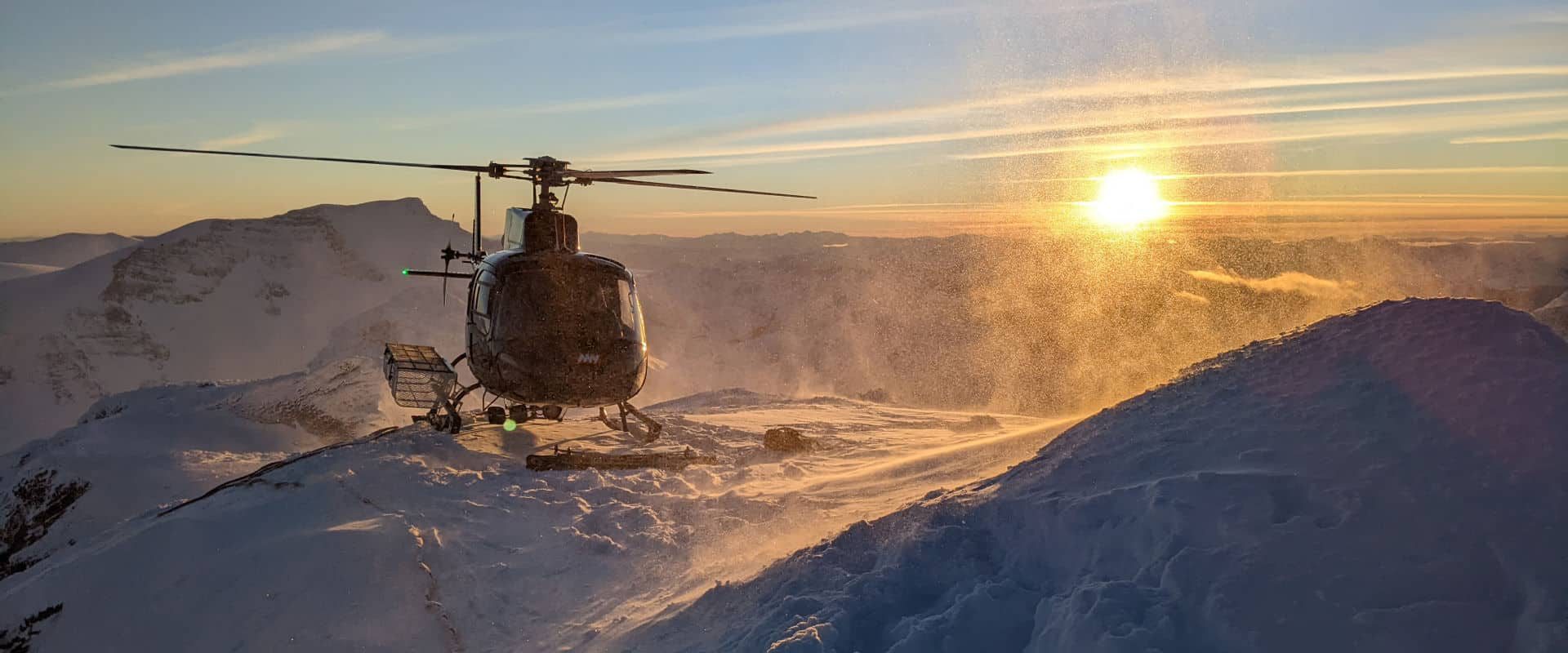 Photo by helicopter pilot Jeff Coenen early morning sunrise