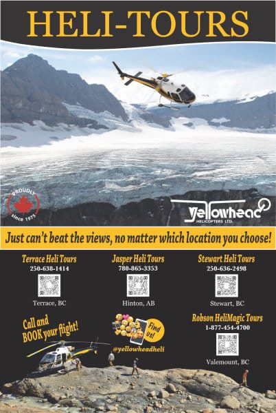 helicopter tours sidewalk poster